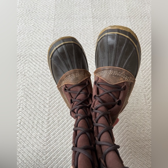 Sorel Cate the Great Tall Fur Lined Leather Suede Waterproof  Boots sz 8 - Picture 3 of 6